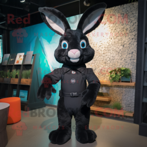 Mascotte de lapin noir...