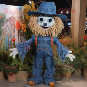 Blue Scarecrow mascotte...