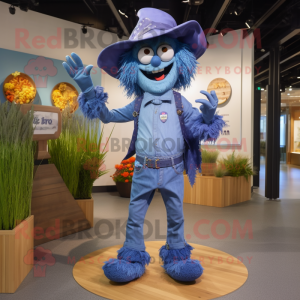 Blue Scarecrow mascotte...