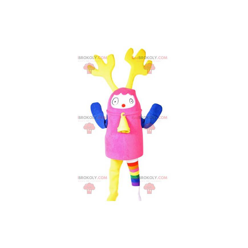 Character mascot with yellow antlers - Redbrokoly.com