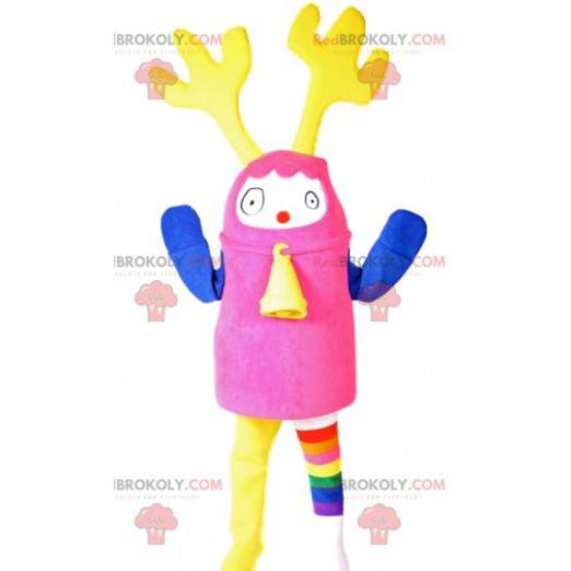 Charakter Maskottchen mit gelbem Geweih - Redbrokoly.com