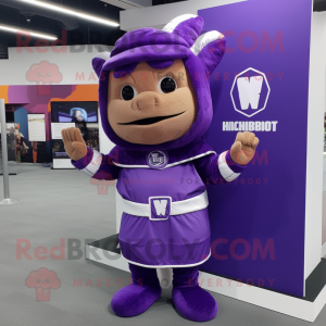 Purple Chief maskot kostym...