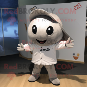 Gray Stingray mascot costume character dressed with a Chinos and Cummerbunds