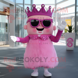 Pink Queen maskot kostume...