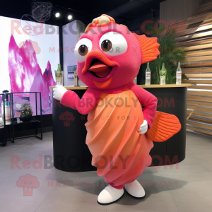 Pink Clown Fish mascotte...