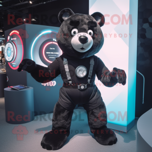 Black Teddy Bear mascotte...