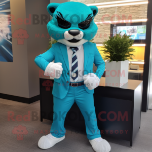 Mascotte de Puma Turquoise...