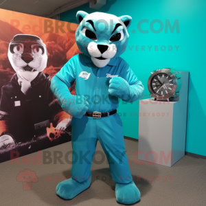 Turquoise Puma mascotte...