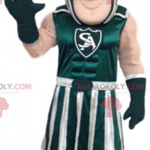 Green and white Roman warrior mascot - Redbrokoly.com