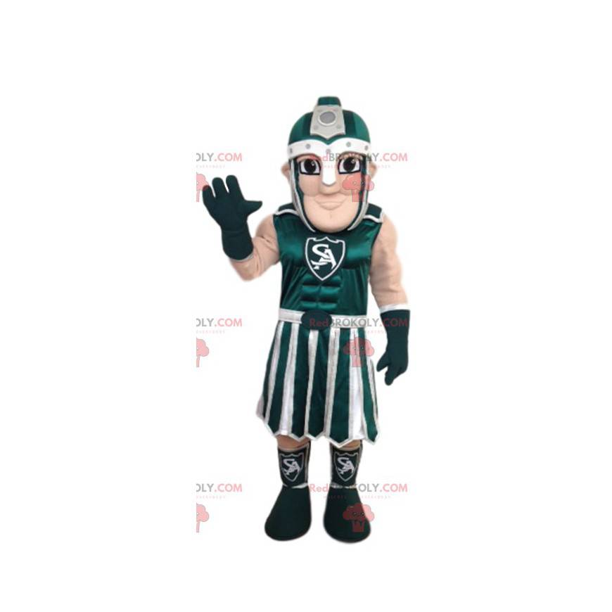 Green and white Roman warrior mascot - Redbrokoly.com