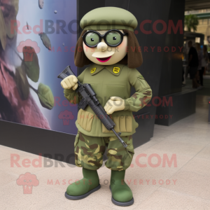 Olive Para Commando maskot...