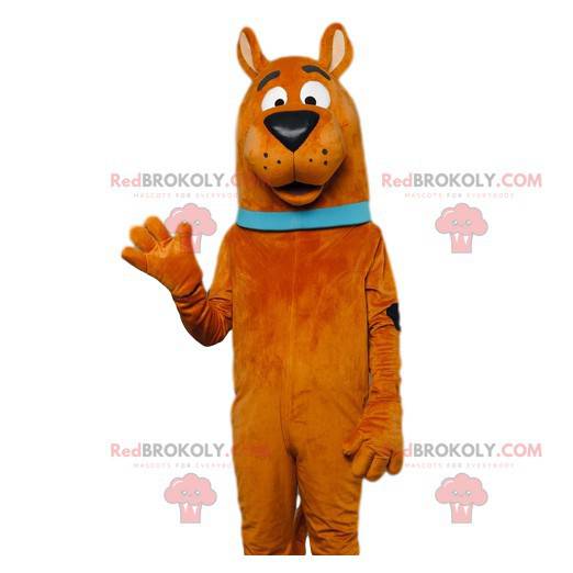 Maskot av den berömda Scooby-Doo. Scooby-Doo-kostym -