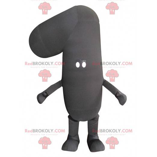 Maskottchen Figur eins schwarz - Redbrokoly.com