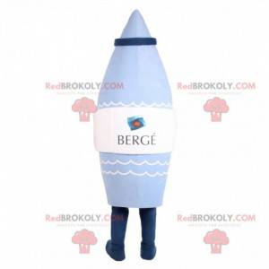 Mascotte blu a forma di razzo con un berretto - Redbrokoly.com