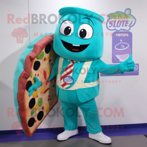 Turkis Pizza Slice maskot...