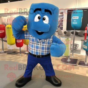 Blue Boxing Glove mascotte...