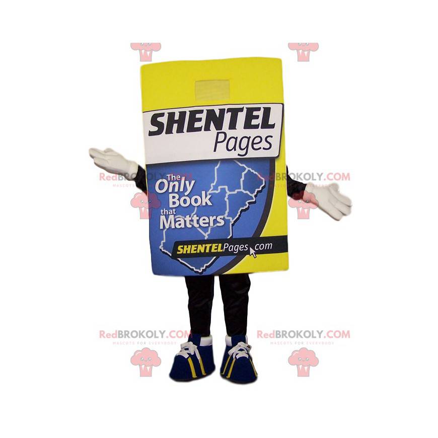 Mascotte del libro giallo al neon. Prenota costume - Mascotte del libro giallo al neon. Prenota costume -