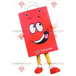 Costume da borsa della mascotte del sacchetto di carta rosso -
