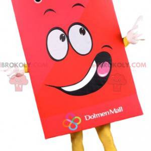 Rode papieren zak mascotte kostuum - Redbrokoly.com