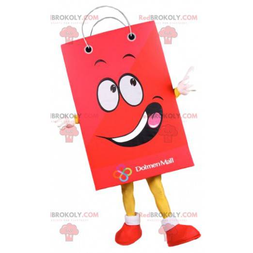 Rode papieren zak mascotte kostuum - Redbrokoly.com
