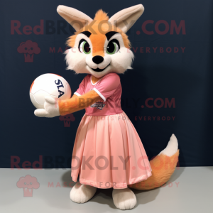 Peach Lynx maskot kostume...