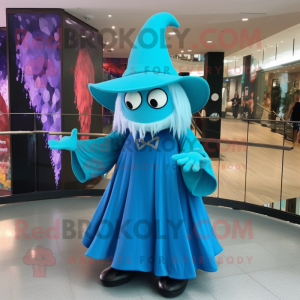 Cyan Witch S Hat mascotte...