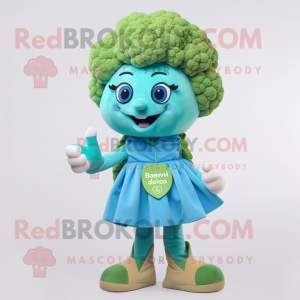 Cyan Broccoli maskot...