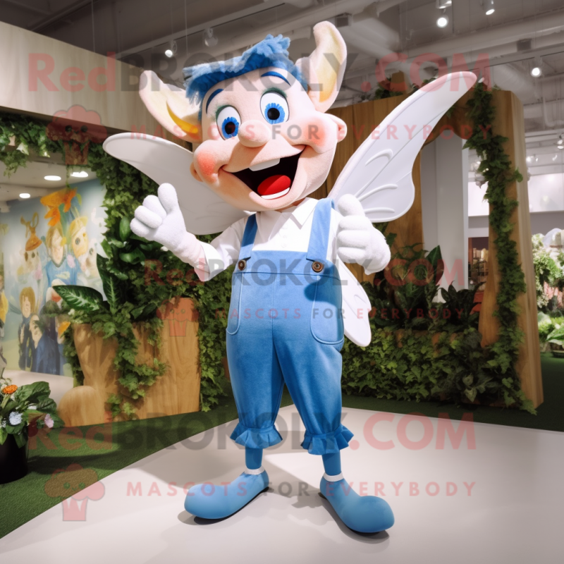 nan Tooth Fairy mascot costume character dressed with a Dungarees and Bow ties