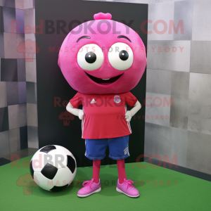 Magenta fodbold maskot...