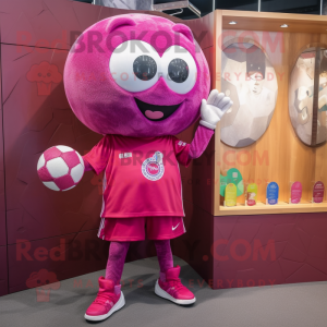 Magenta fodbold maskot...