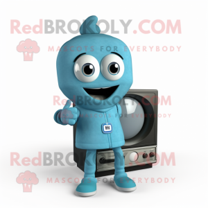 Cyan TV maskot kostym...