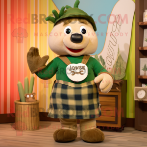 Oliven Sekkepipe maskot...
