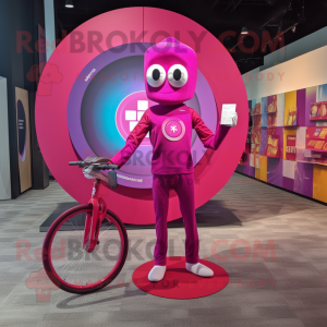 Magenta Unicyclist maskot...