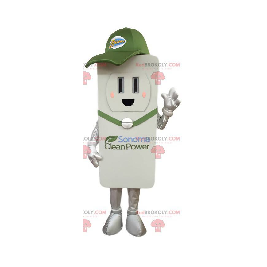 Mascotte de télécommande blanche. Costume de télécommande -