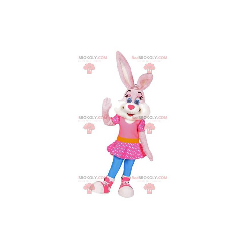 Mascote do coelho com um vestido rosa. - Redbrokoly.com Mascote do coelho com um vestido rosa. - Redbrokoly.com