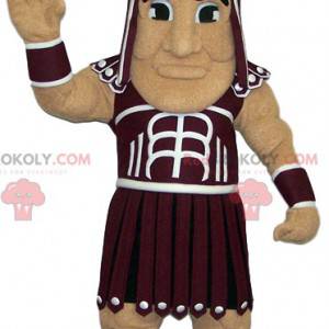 Warrior mascot in Roman clothes. Warrior costume -