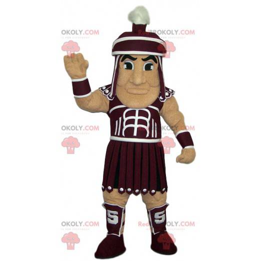 Warrior mascot in Roman clothes. Warrior costume -