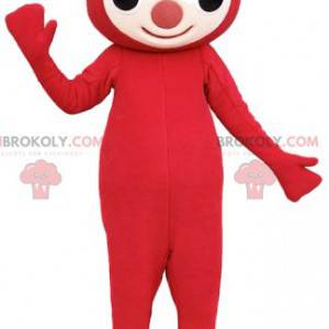 Mascot hombrecito rojo con una linda nariz - Redbrokoly.com