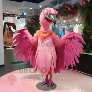 Pink Vulture maskot drakt...