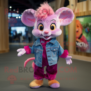 Magenta Dormouse maskot...