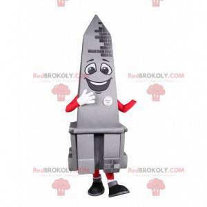 Mascot gray obelisk smiling. Obelisk costume - Redbrokoly.com