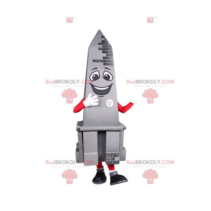 Mascot gray obelisk smiling. Obelisk costume - Redbrokoly.com Mascot gray obelisk smiling. Obelisk costume - Redbrokoly.com