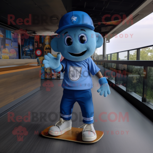 Blue Skateboard mascotte...