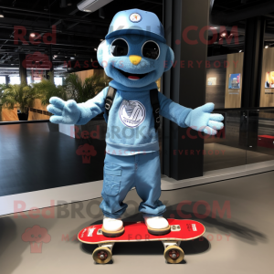 Blauer Skateboard...