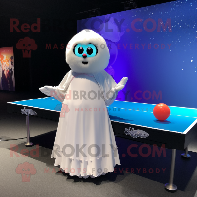 nan Ping Pong Table mascot costume character dressed with a Ball Gown and Gloves nan Ping Pong Table mascot costume character dressed with a Ball Gown and Gloves