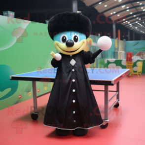 nan Ping Pong Table mascot costume character dressed with a Ball Gown and Gloves