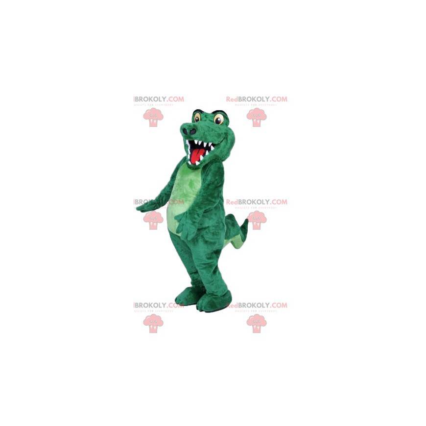 Excentrisk krokodille maskot. Krokodille kostume -