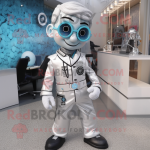 Silver Doctor maskot kostym...