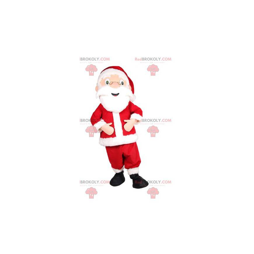 Super glad jultomten maskot. Santa kostym - Redbrokoly.com