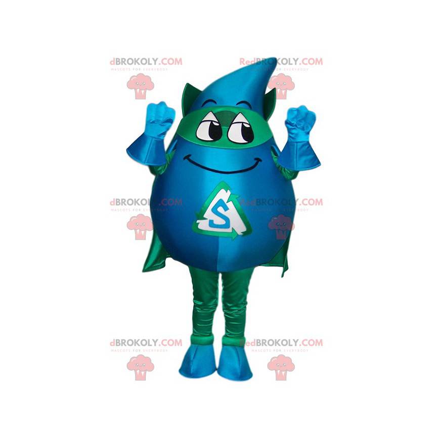 Maskiertes Superhelden-Maskottchen in Form eines Tropfens. - Maskiertes Superhelden-Maskottchen in Form eines Tropfens. -